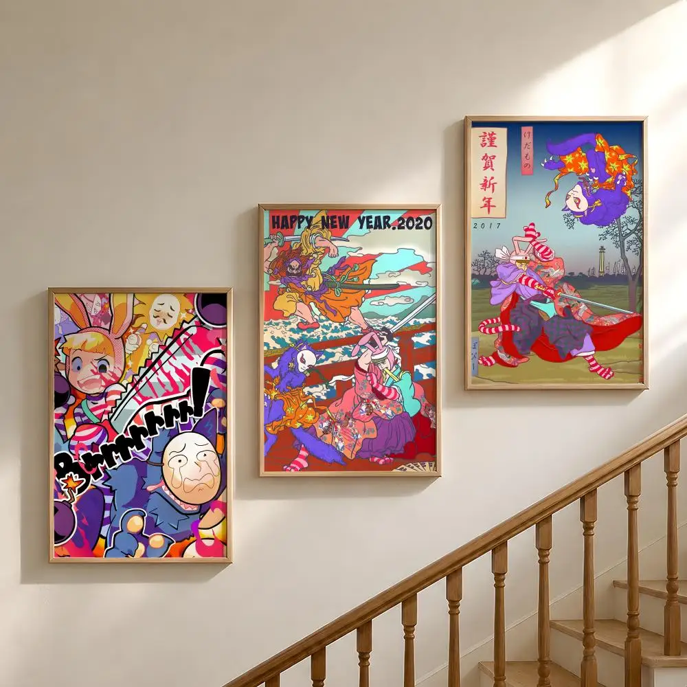 Anime Popee The Performer Cartoon Poster Waterproof HD Modern Peel And Stick Wall Decor Bedroom Living Room Dorm Office