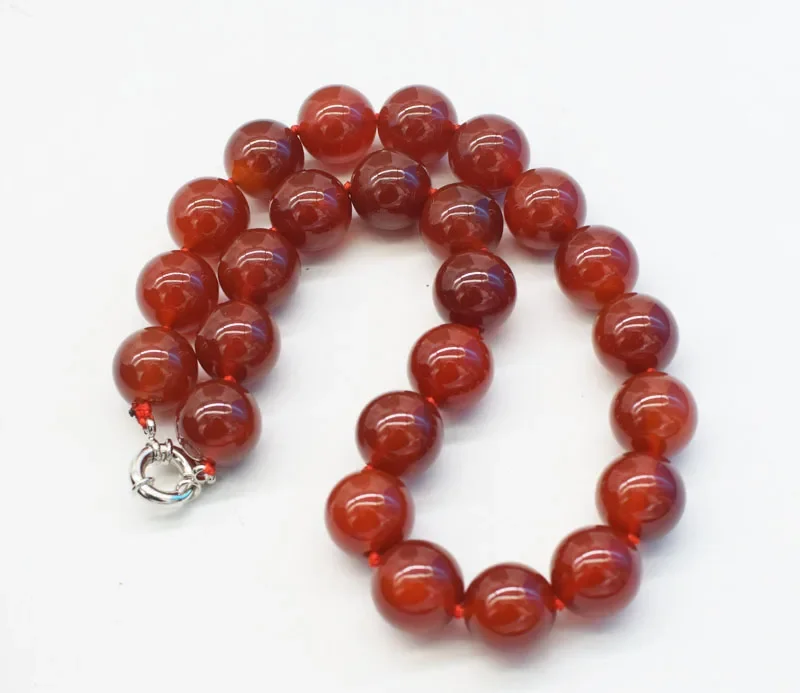 wholesale 16mm red agate round necklace 17inch  nature beads  xmas gift