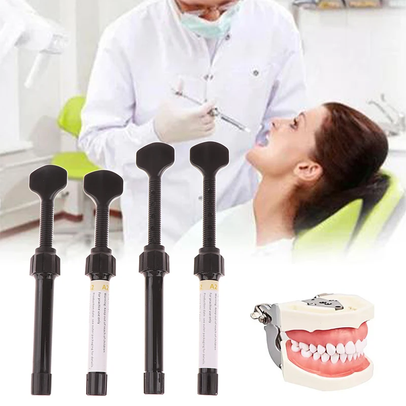 

2.5/4g Solid Resin Material Light-curable Flowable Flow Light Curing Composite Resin Material Oral Filling Tools