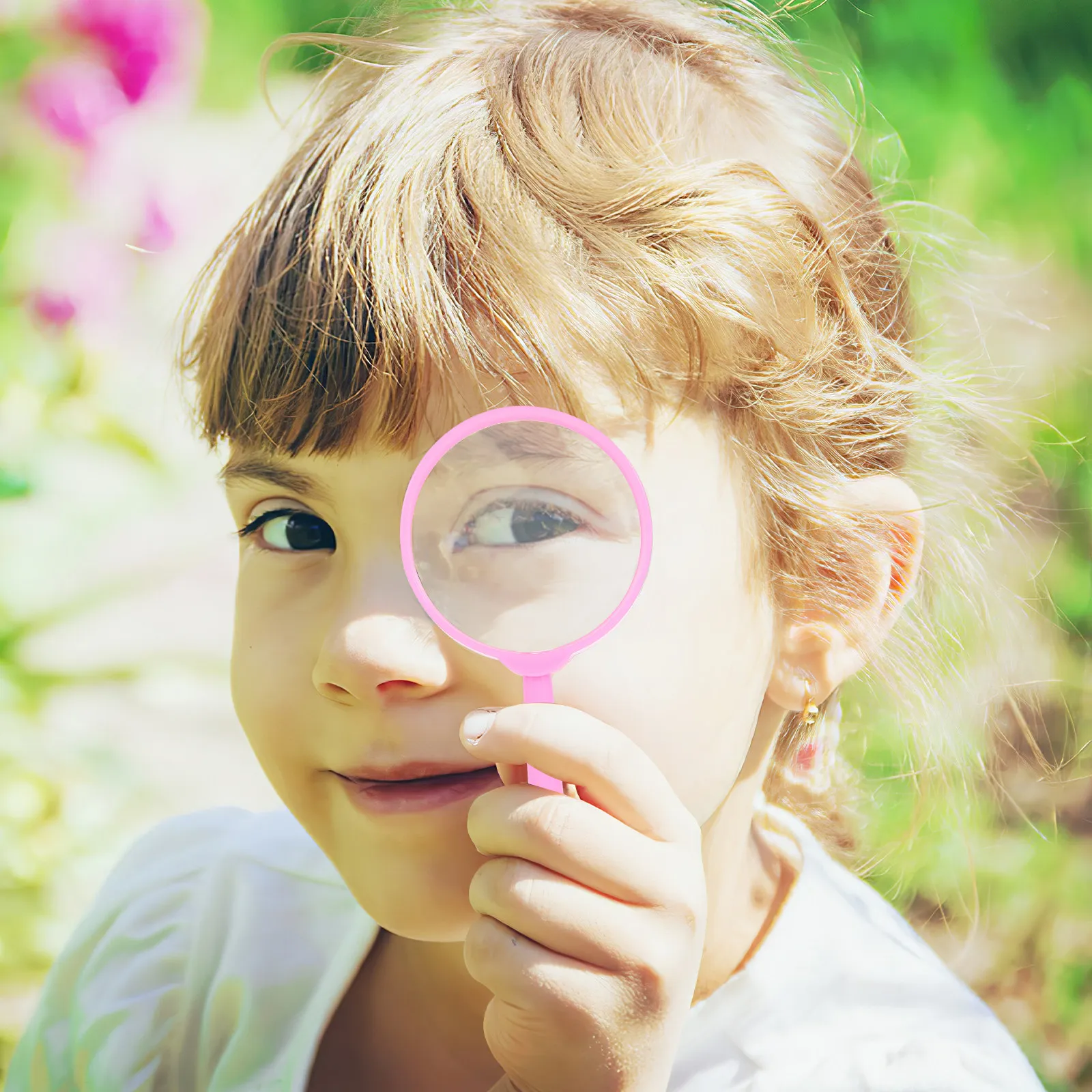 5Pcs Kids Handheld Magnifying Glass 60Mm High Definition Lens 3X Magnify Educational Outdoor Nature Exploration Science Tool