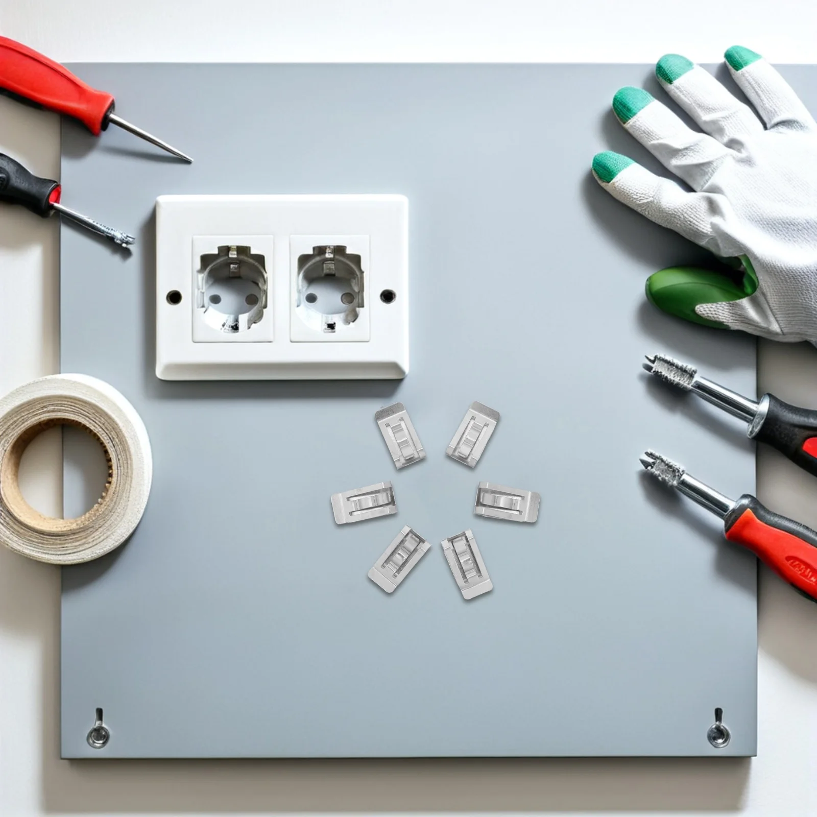 

50pcs Stainless Steel Solar Panel Cable Clips Silver Durable Photovoltaic Wire Clamps For Trailer Frame Solar Power Cable