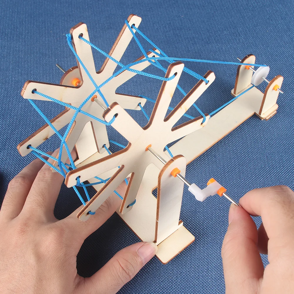 DIY Small Wooden Weaving Loom Kit Hand-Woven Tools Multifunctional Woven Set Craft Yarn Hand Scarf Knitting Machine-Mini Size