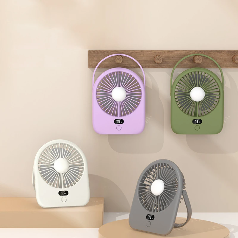 

Новый портативный ультратонкий бесшумный цифровой дисплей для кемпинга на открытом воздухе, подвесной небольшой потолочный вентилятор, USB перезаряжаемый настольный вентилятор для палатки