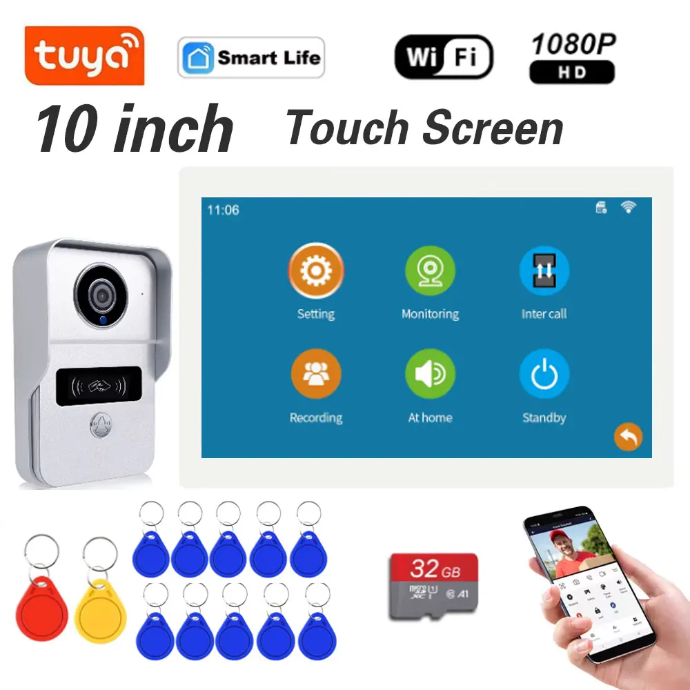 Беспроводная система дверного звонка с Wi-Fi