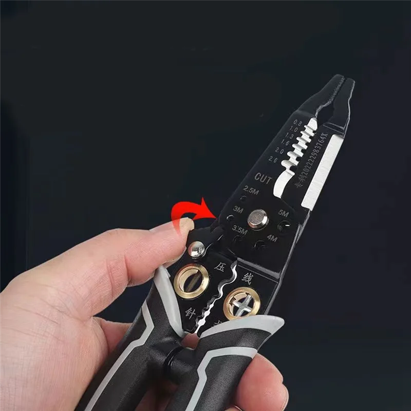 A53Q-1 Piece Wire Stripper Tool - 9-In-1 Wire Cutter Stripper, Crimper With Stripping Functions Wiring Tool