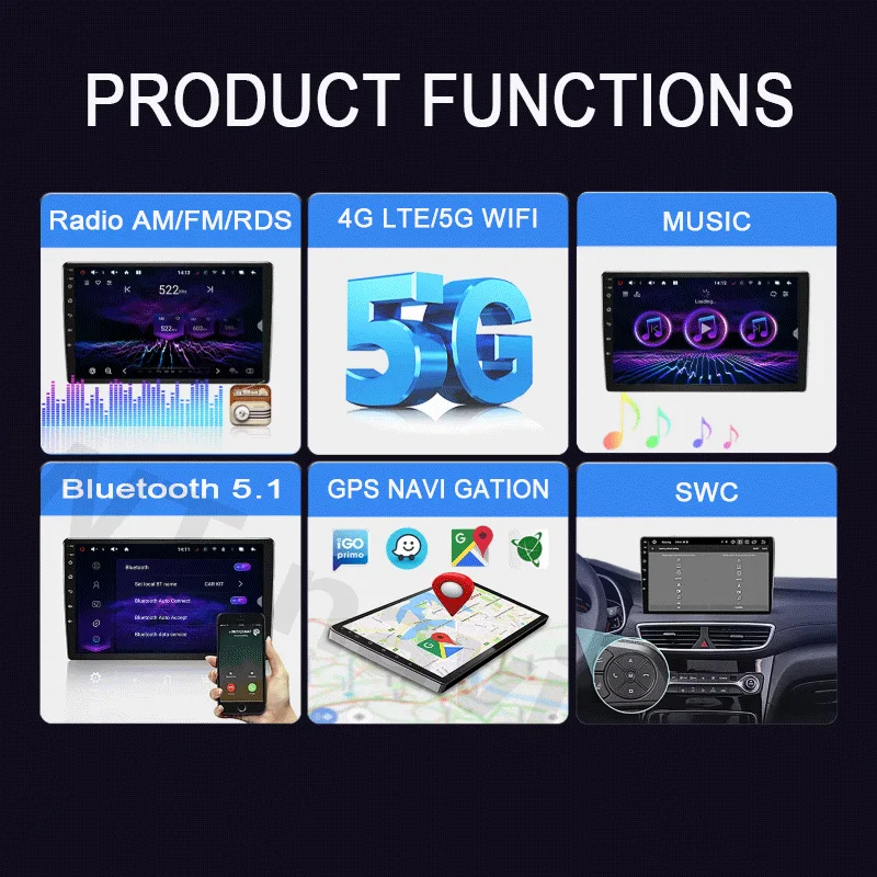 أندرويد 16 Carplay السيارات اللاسلكية لمازدا 6 II GH 2007 - 2012 راديو السيارة الوسائط المتعددة مشغل فيديو الملاحة ستيريو GPS 5G WIFI #2