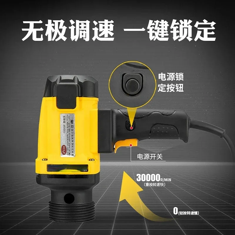 Handheld Pump Electric Liquid Oil Transfer Pump 850W/ 1000W/ 1500W Chemical Water Pump with Corrosion Resistant RPP Pipe 220V