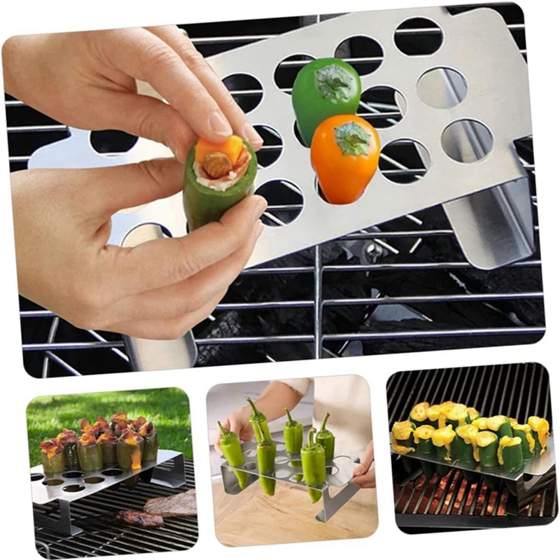 BMBY-Grill Tools Jalapenos Chili Bbq Accessories Grill Rack Stainless Steel Corer Tool Grill Rack