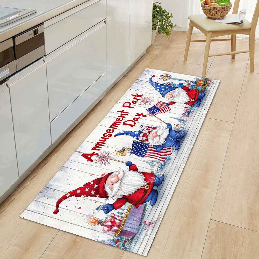 

Cartoon Santa Claus Mat Christmas Floor Mat Home Decorative Living Room Rug Anti-Slip Mat Kitchen Carpet Doormat