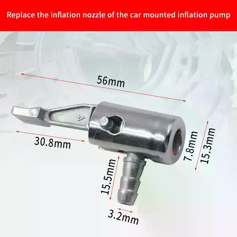 Portable Inflatable Pump For Car Tire Air Chuck Compressor Tire Inflator Tire Chuck With Barb Connector For Hose Repair