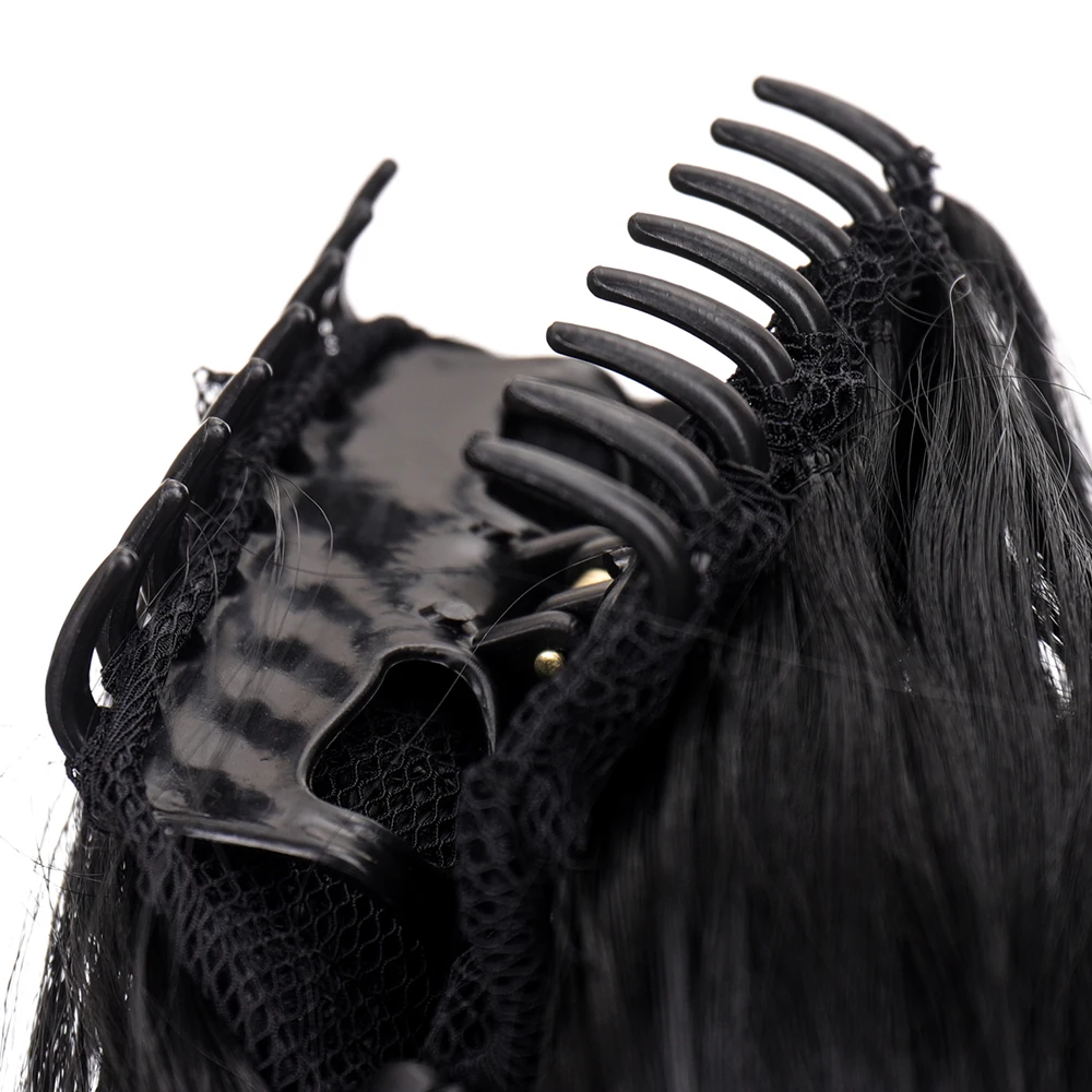 Long Synthetic Wavy Clip in Hair Ponytail Hair Wigs Extensions Style Claw Pony Tail Hairpiece for Women Cosplay Party