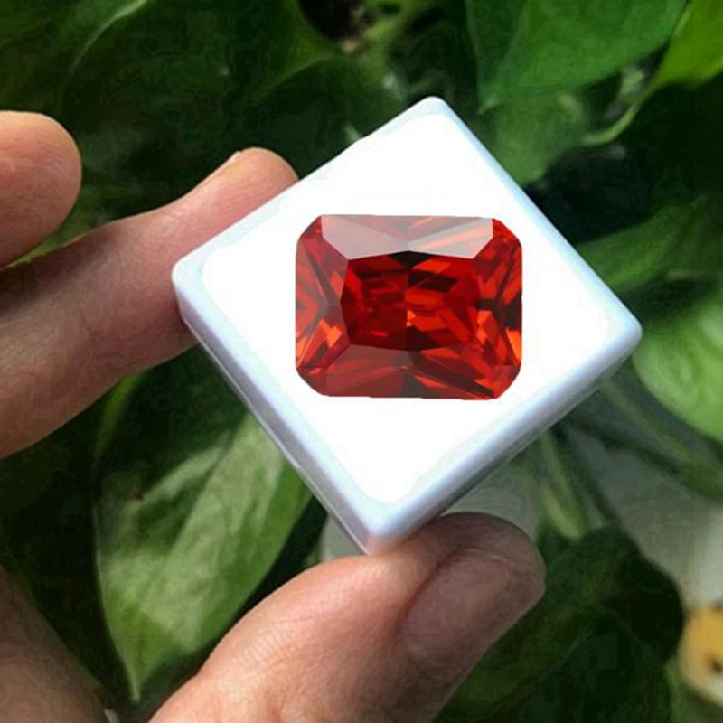 

Large Exquisite Red Ruby 12mmx16mm Sri-Lanka Emerald Rectangle Cut VVS Loose Gemstones