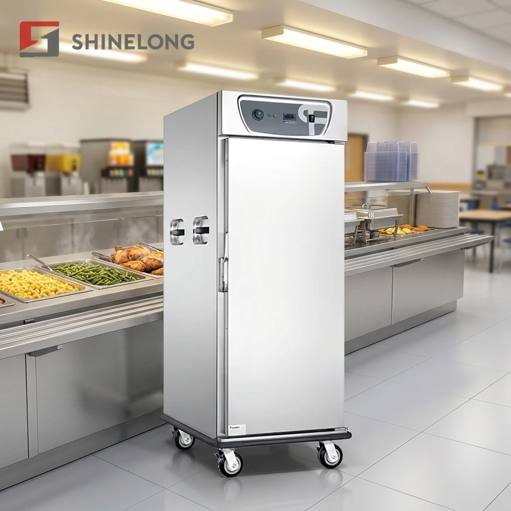 Food Warmer Cabinet Mobile Banquet Trolley Upright Hot Food Holding Cabinet 11 Trays