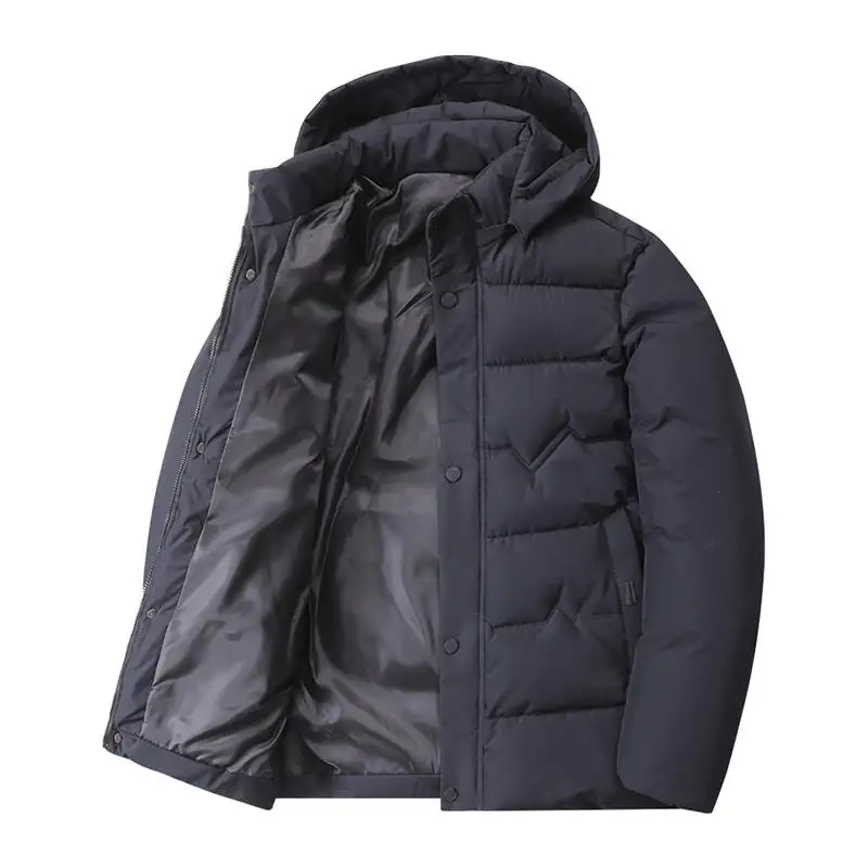 Luy Plum جديد الشتاء Thiened القطن Jaet Dad Sle Busin الدفء للرجال في منتصف العمر و ly الوقوف صالح مقنعين #3