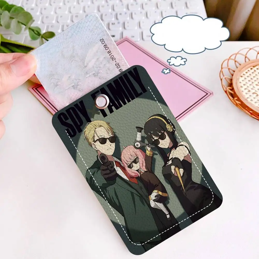 Anime Spy x Family Cartoon Card Keychain Anime Fashion Pendant Bag ID Door Card Case Bus Card Cute Adult Birthday Gift