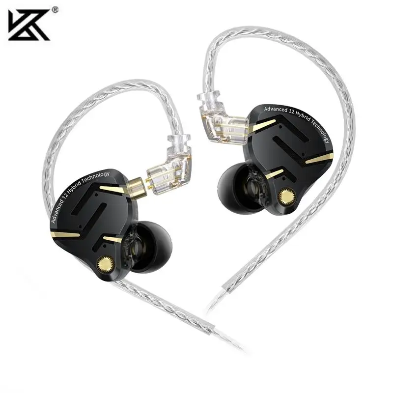 

Игровые наушники KZ ZS12 PRO 2 для киберспорта, для FPS-игр, с золотым акустическим соотношением частот, гибридным драйвером, внутриканальные, HiFi, проводные.