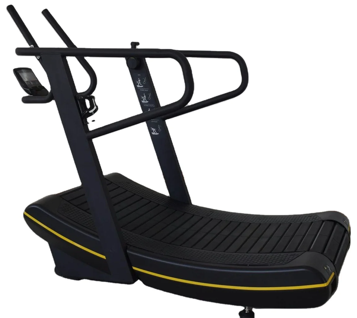 Hot Sale Self Generating Manual Fitness Gym Commercial Curve Treadmill For Sale