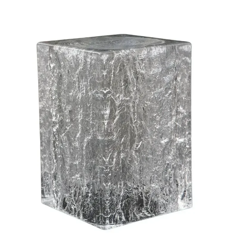 Transparent resin square solid wood stump edge a few acrylic study tea room