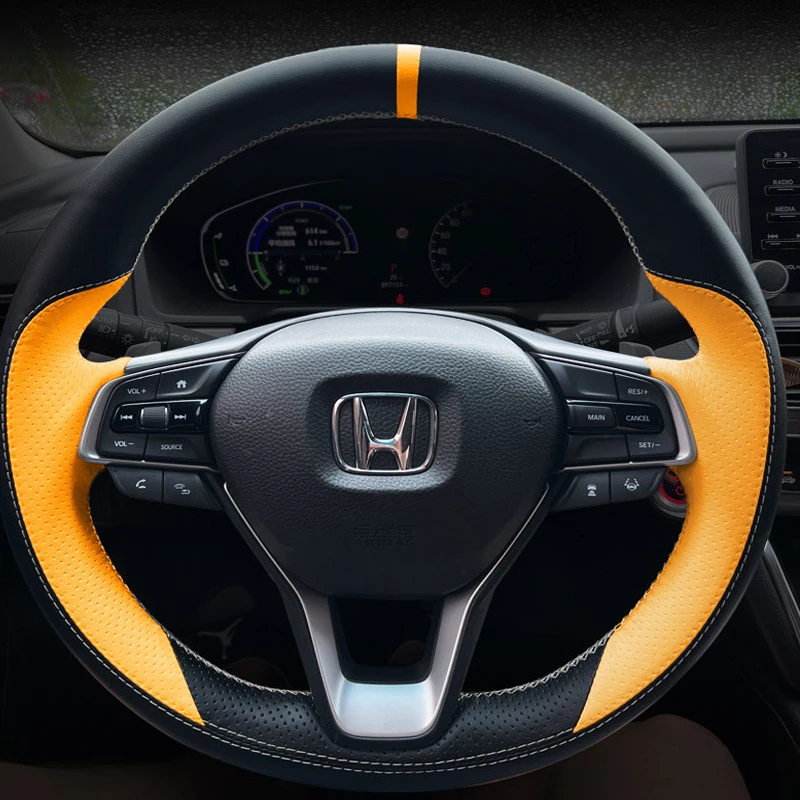 

Для Honda Accord 10 (2018-2022), Odyssey (2021-2026), City (2023-2025) — Чехлы на руль ручной работы из плетеной кожи, индивидуальный пошив
