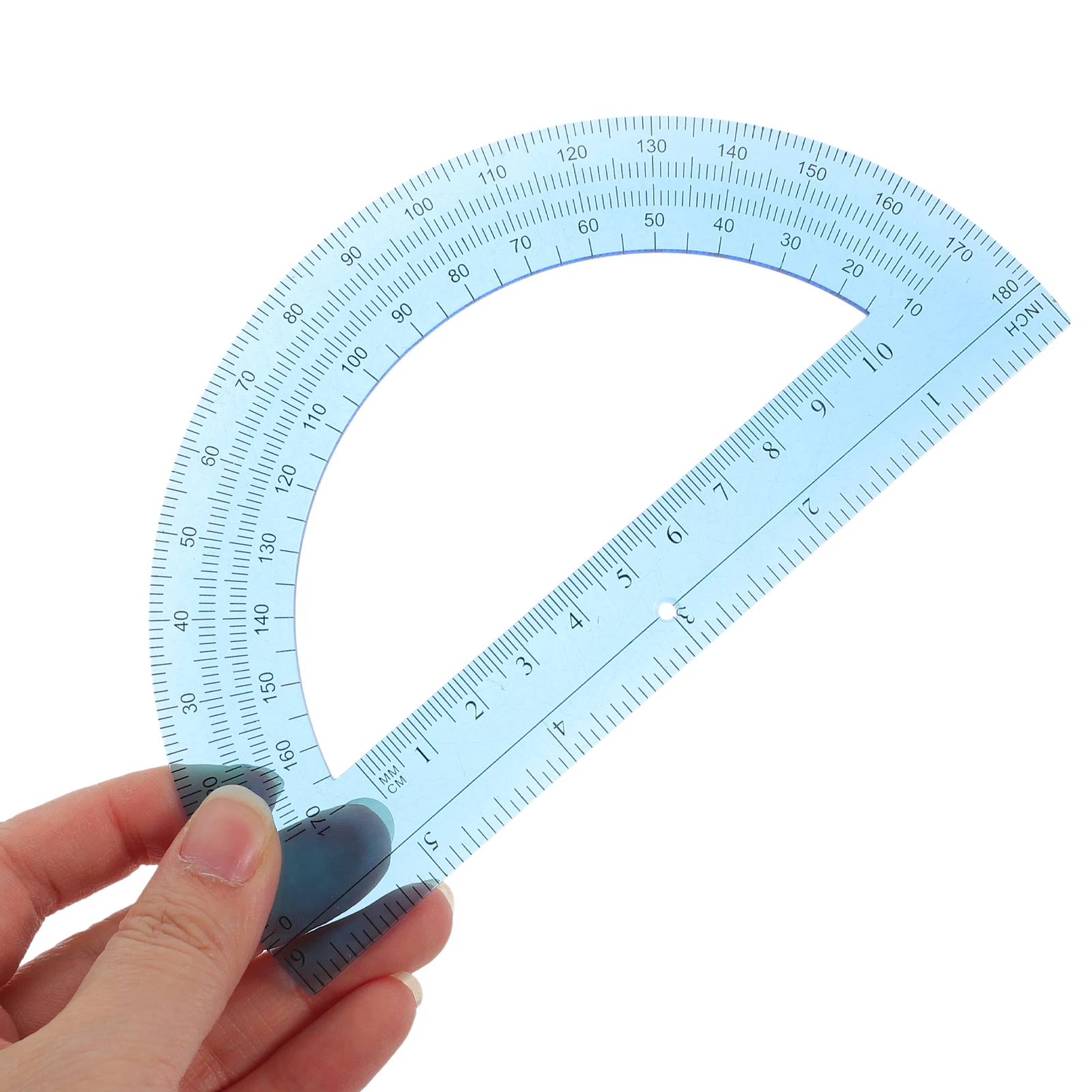 

5 Pcs 180 Degree Protractor Set 6 Inch Plastic Semicircle Math Angle Tool for Students Measuring Ruler Drafting Tool School