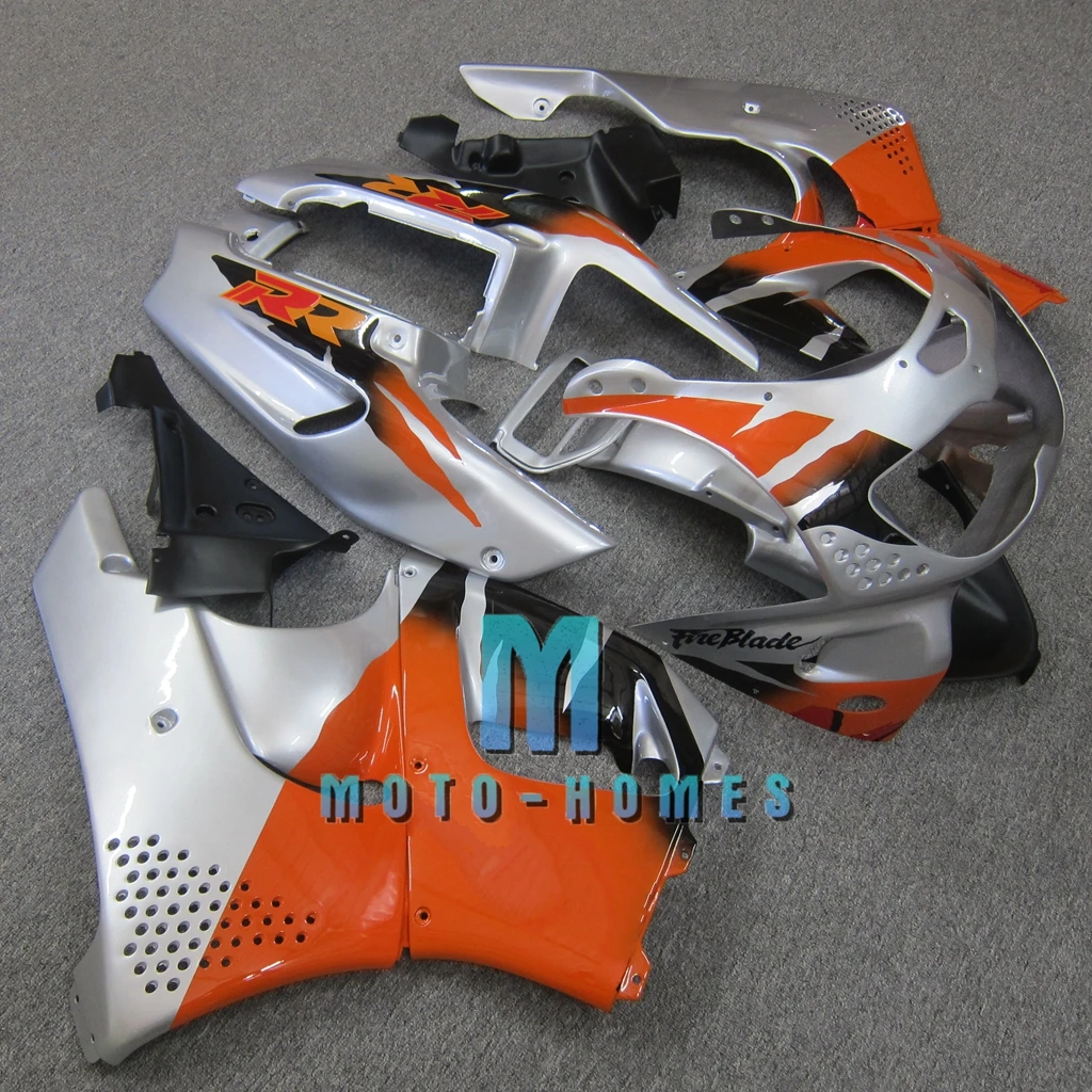 ABS Fairing Set For Honda CBR900RR 893 CBR893 1996 1997 96 97 Road/Sport Customizable Aftermarket Fairings Kit Silver Orange