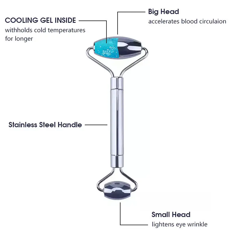 Gezichtsroller Huidverzorgingstools-Gezichtsmassageroller, Gezichtsroller En Oogroller Voor Gezwollen Ogen