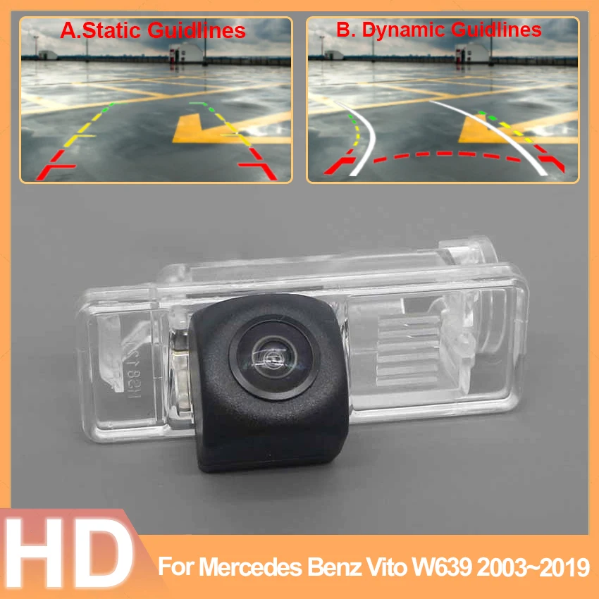 

HD CCD Night Vision For Mercedes Benz Vito W639 2003~2017 2018 2019 Vehicle Rear View Reverse Camera Waterproof high quality RCA