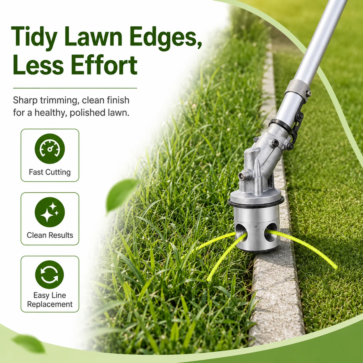 Universal Aluminum Alloy Trimmer Head, Cylindrical Grass Cutter Head with Steel Wire Ropes, Lawn Mower Garden Tool