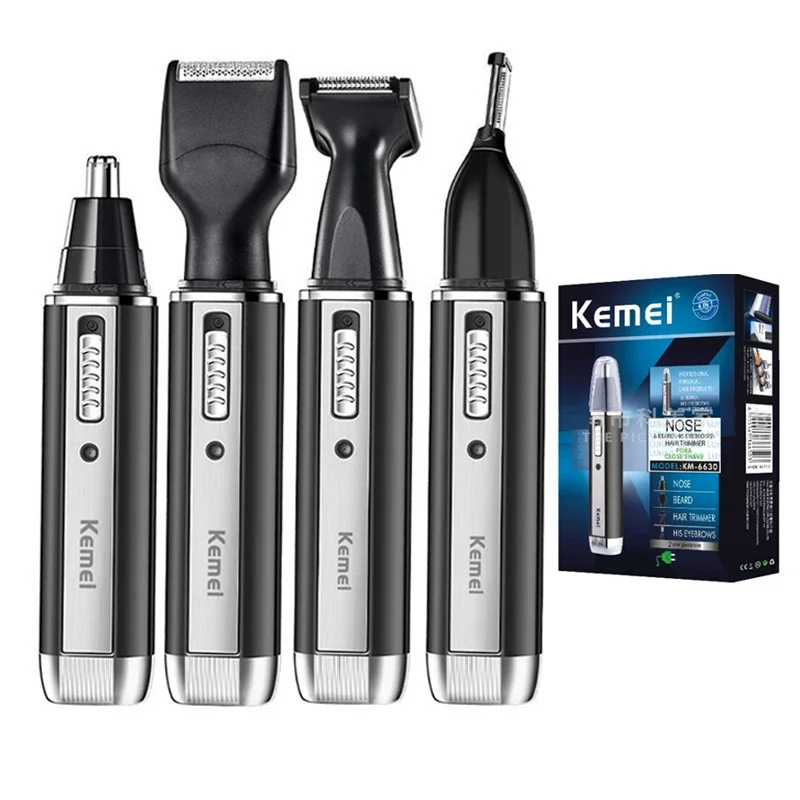 Kemei rechargeable electric all in one hair trimmer for men grooming kit beard trimer facial eyebrow trimmer nose ear shaver