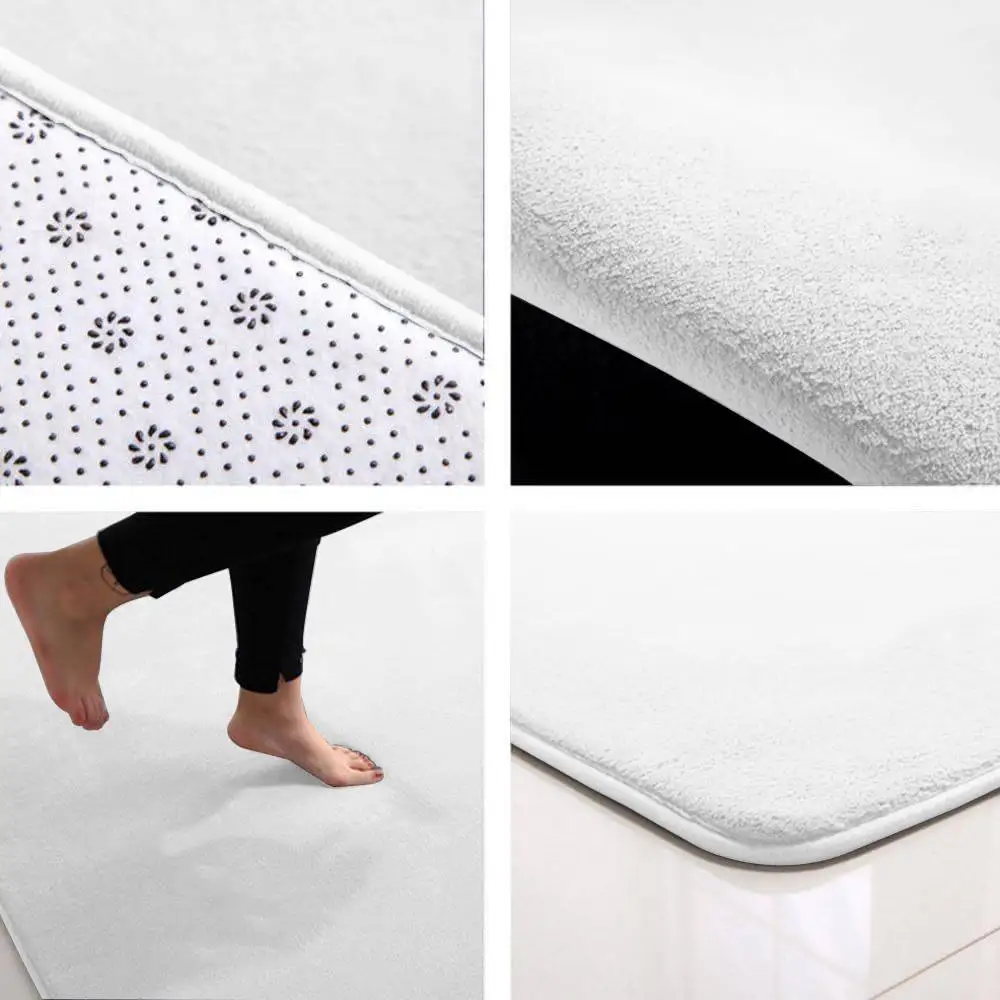 Cute G-gloomy Bear Floor Mat Pattern Printed Flannel Door Mat, Suitable For Bathroom, Living Room, Home Decoration