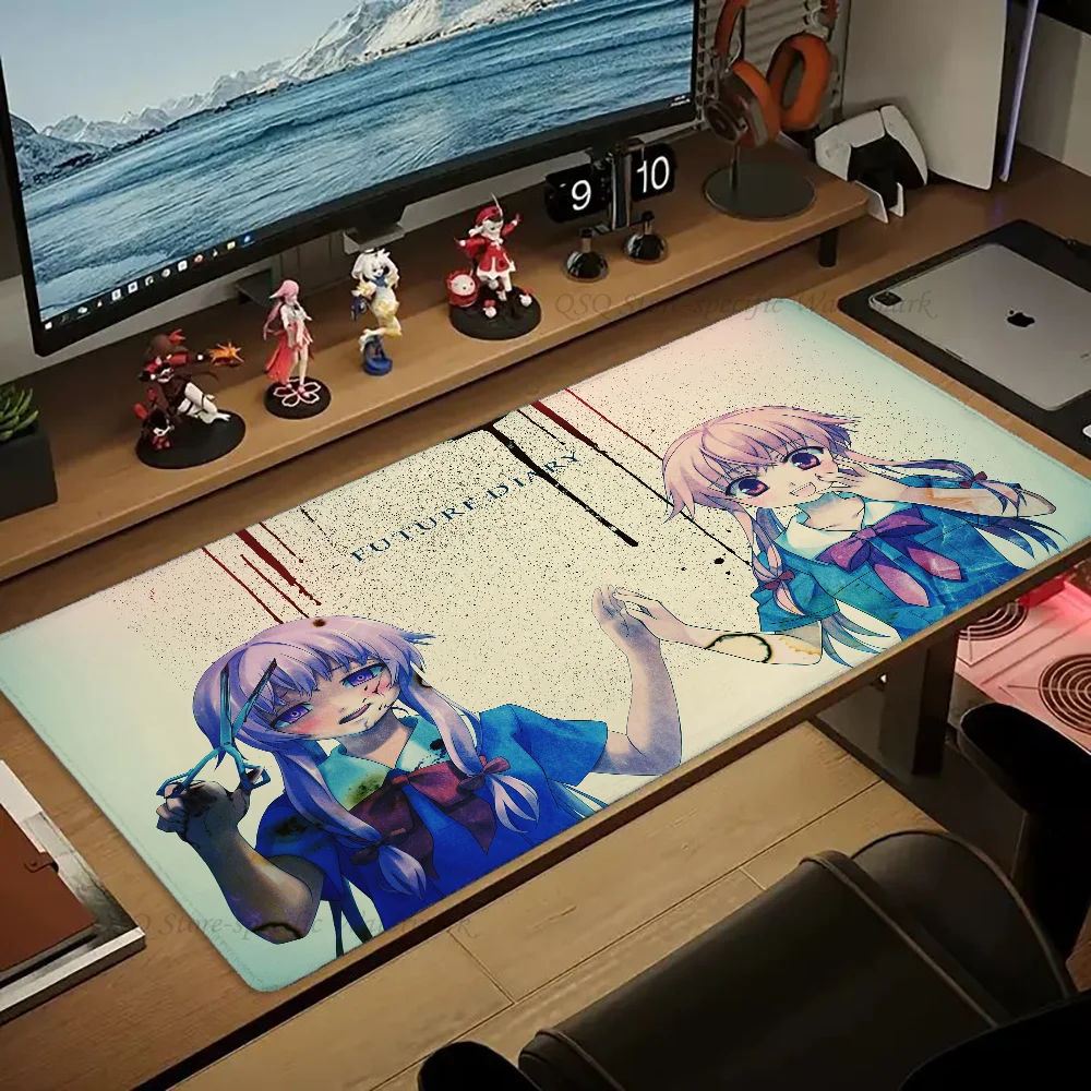 Mirai Nikki Future Diary Mousepad Mouse Mat Desk Mat With Pad Gaming Accessories Prime Gaming XXL Keyboard Pad Padding Mat