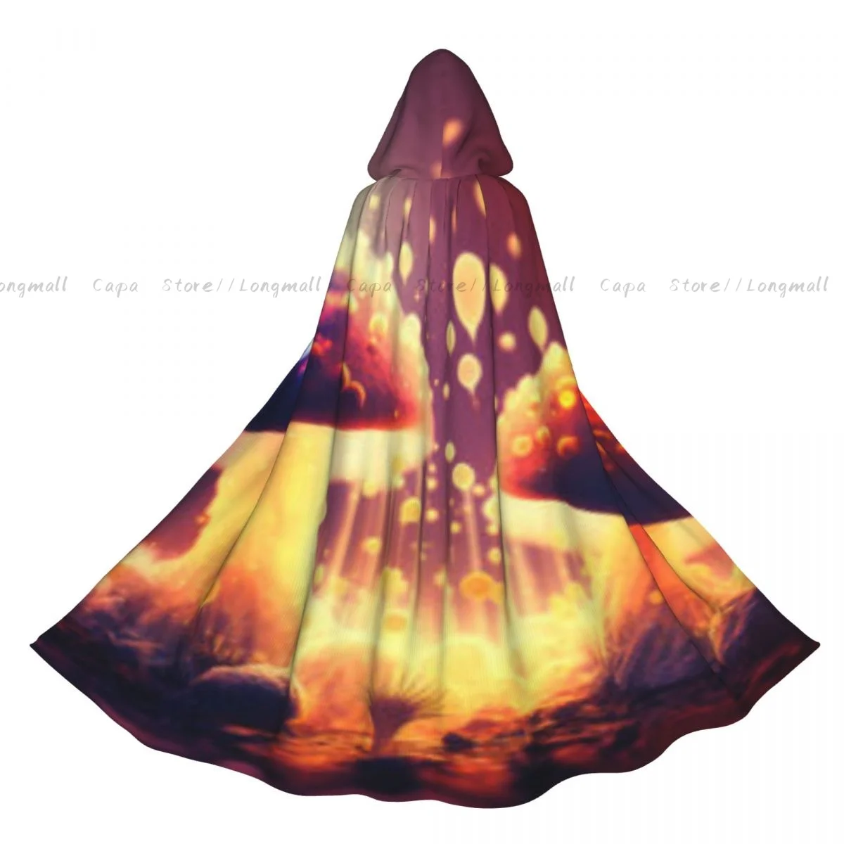 

Witch Cloak Fantasy Mushrooms Halloween Cosplay Costume Unisex Adult Cloak Retro Ages Cape