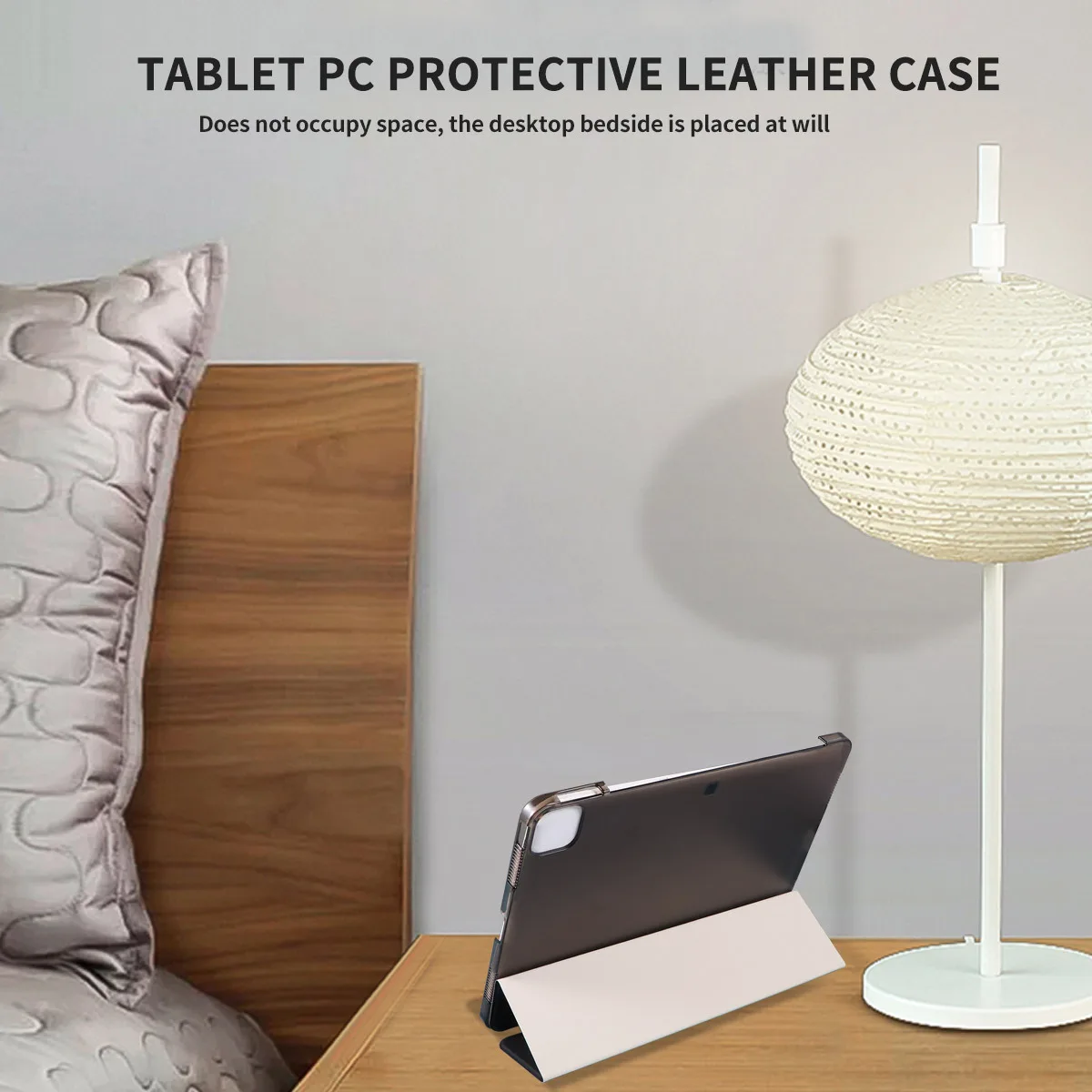 

PU Tri-Fold Tablet Protective Cover Compatible with Pro 11 2020 Slim Design Magnetic Closure Microfiber Lining