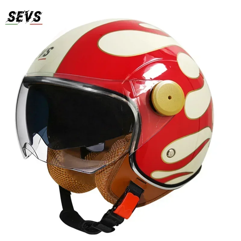 

3/4 Open Face Men Women Motorcycle Helmet Biker Helmet Retro Electric Bike Scooter ABS Shell Urban Commuter Casco