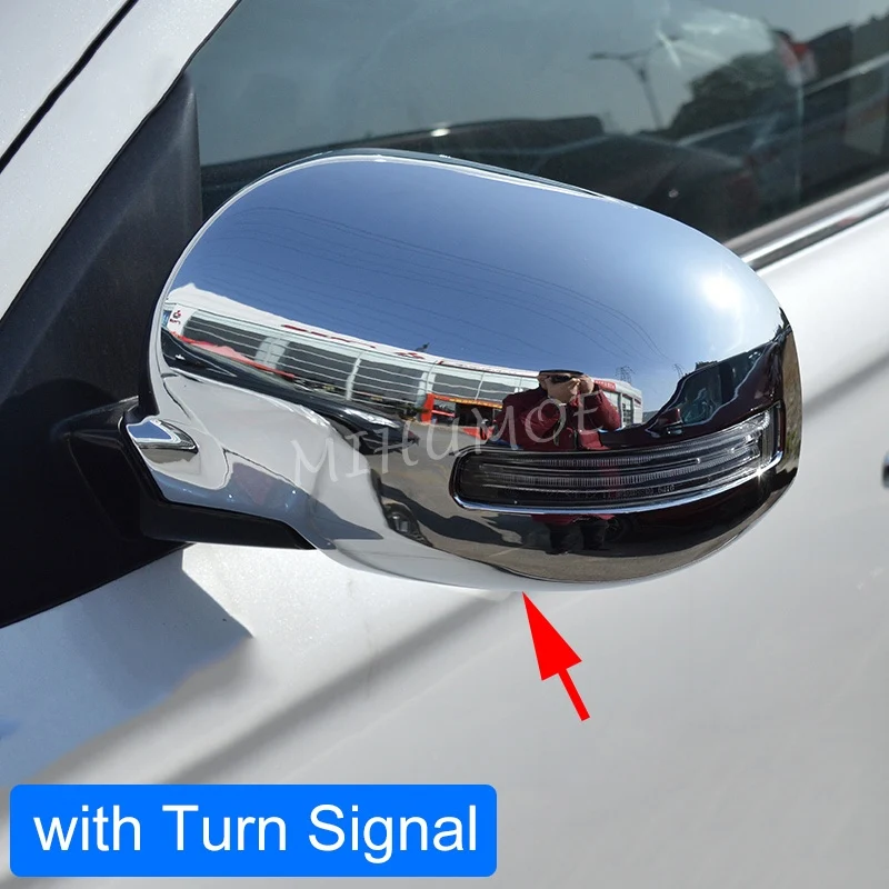 

Side Mirror Cover For Mitsubishi Outlander 2013-2021 With Turn Light Chrome Rearview Molding Trim