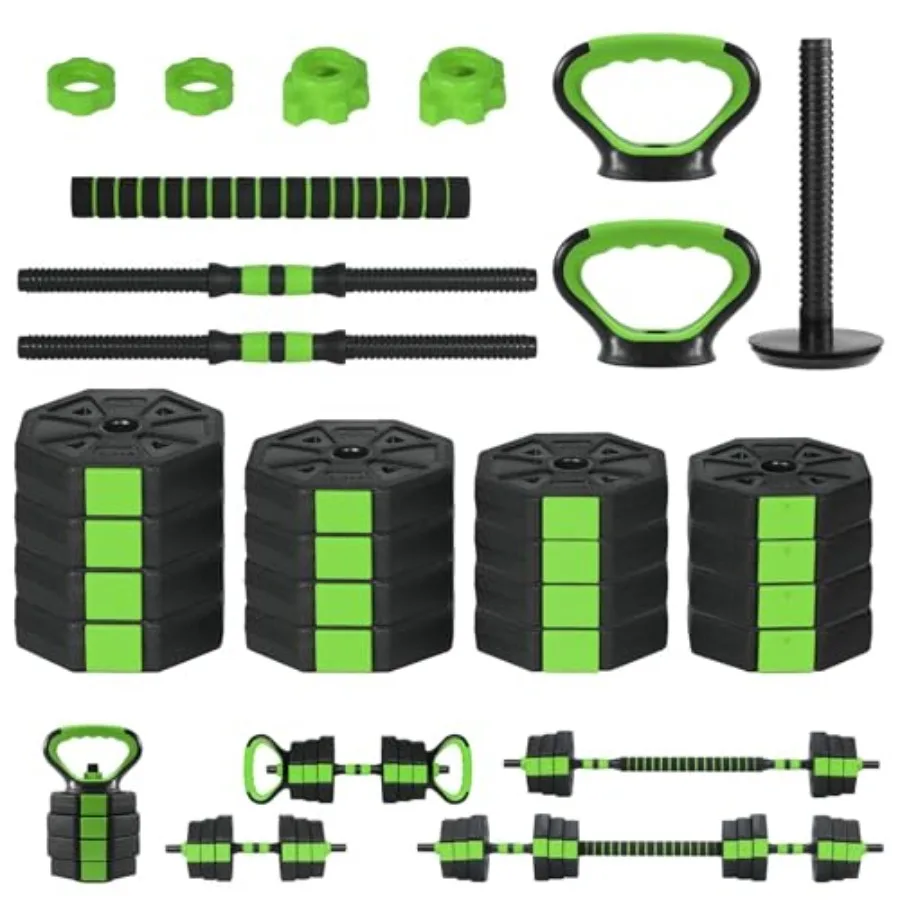 Adjustable Dumbbell Set 66/88Lbs Free Weight Set with Connector 4 in 1 Dumbbells for Home Gym Black Fitness Exercises Suitable