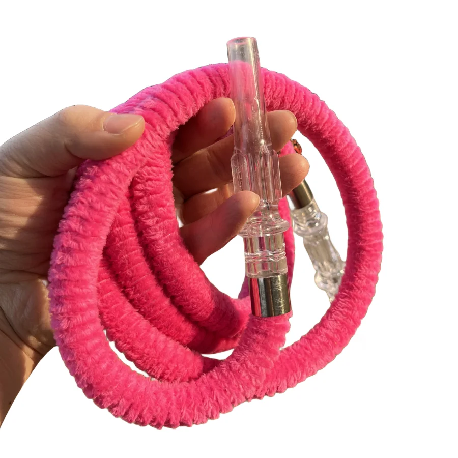 

1PC Random Plush Shisha Hose Metal Mouth Tips Aluminium Alloy&Plastic Hookah Handle Narguile Water Smoking Accessorie
