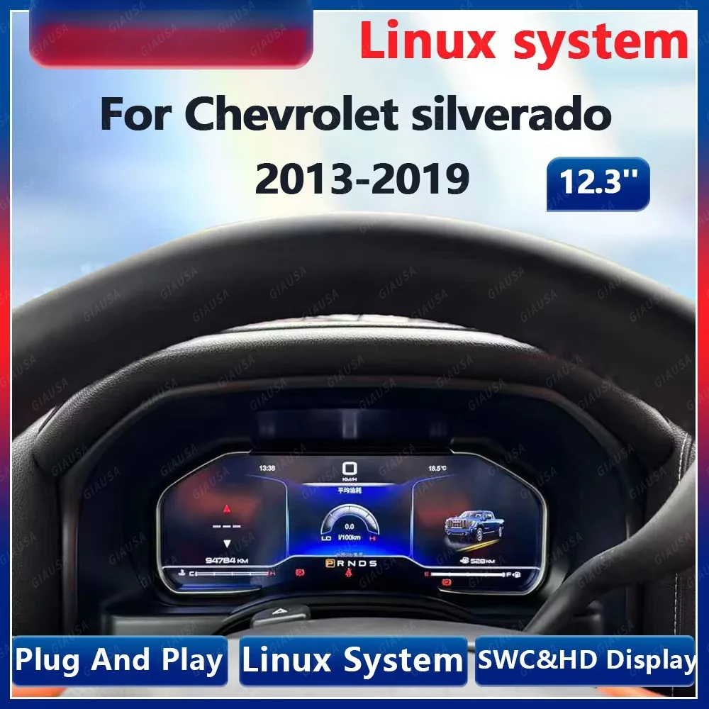 

Автомобильная цифровая приборная панель для Chevrolet Silverado GMC-SIERRA 2013-2020, виртуальная приборная панель для кабины, одометр, автоматический счетчик