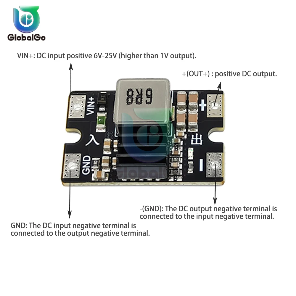 Wysoka sprawność wyjściowa DC-DC 25V do 3,3 V/5V/9V/12V 8A Buck Step Down Konwerter Płytka PCB regulatora napięcia