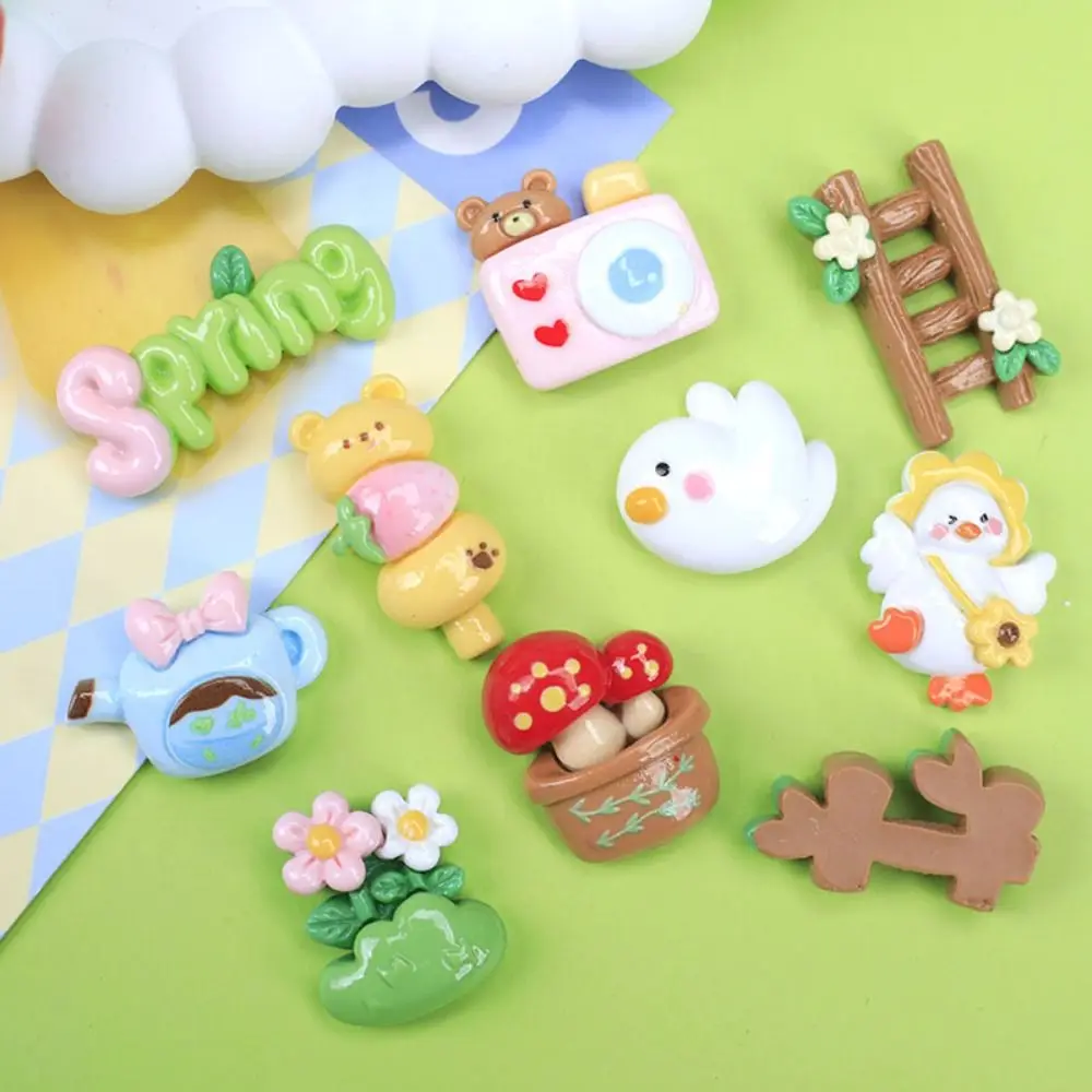 20pcs NEW Cream Gel Resin Slime Charms Scrapbooking Hair Clip Phone Case Decor Cute Flatback DIY Crafts Kids Toy