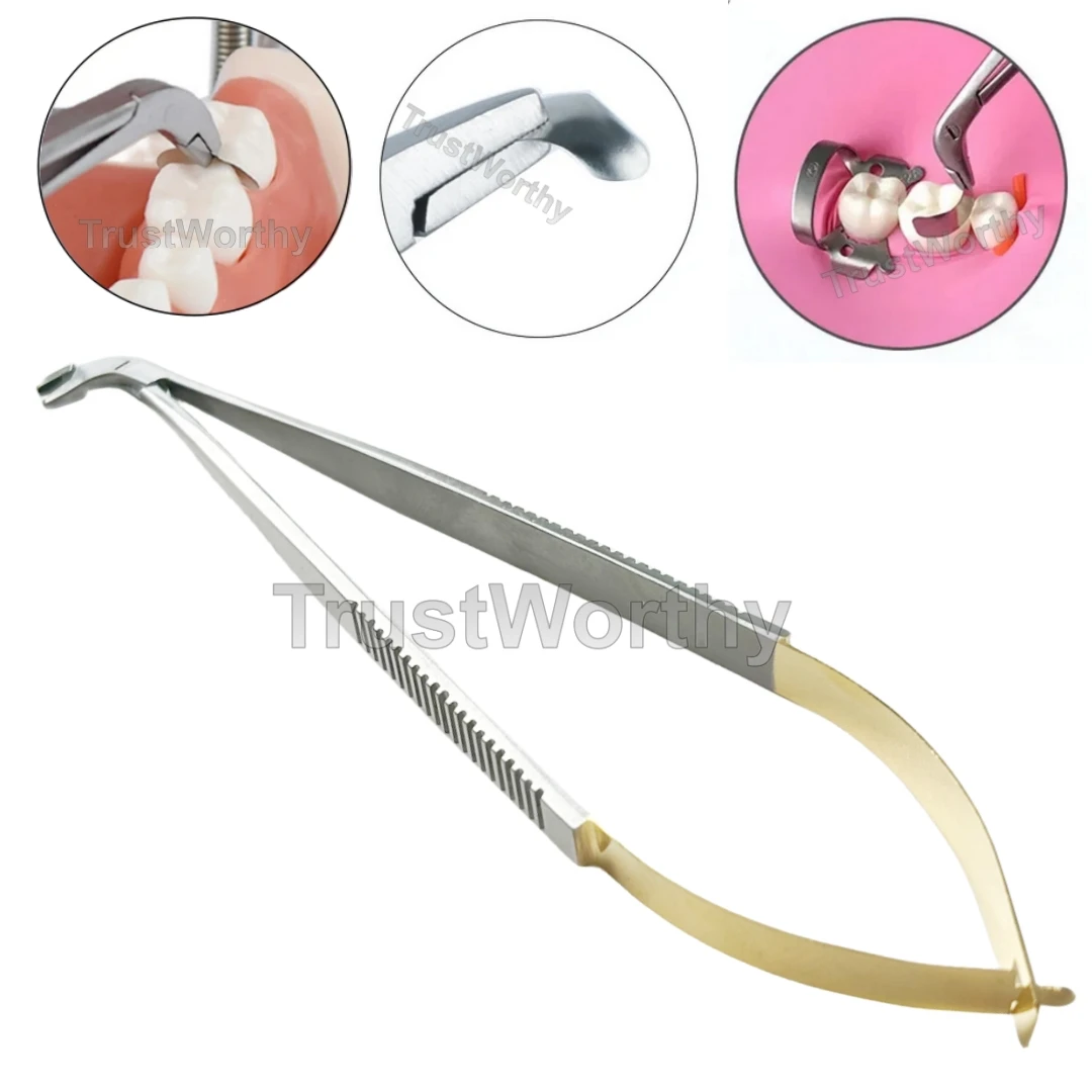 

Golden Dental Matrix Band Matrice Plier Tweezer Holder Clamp