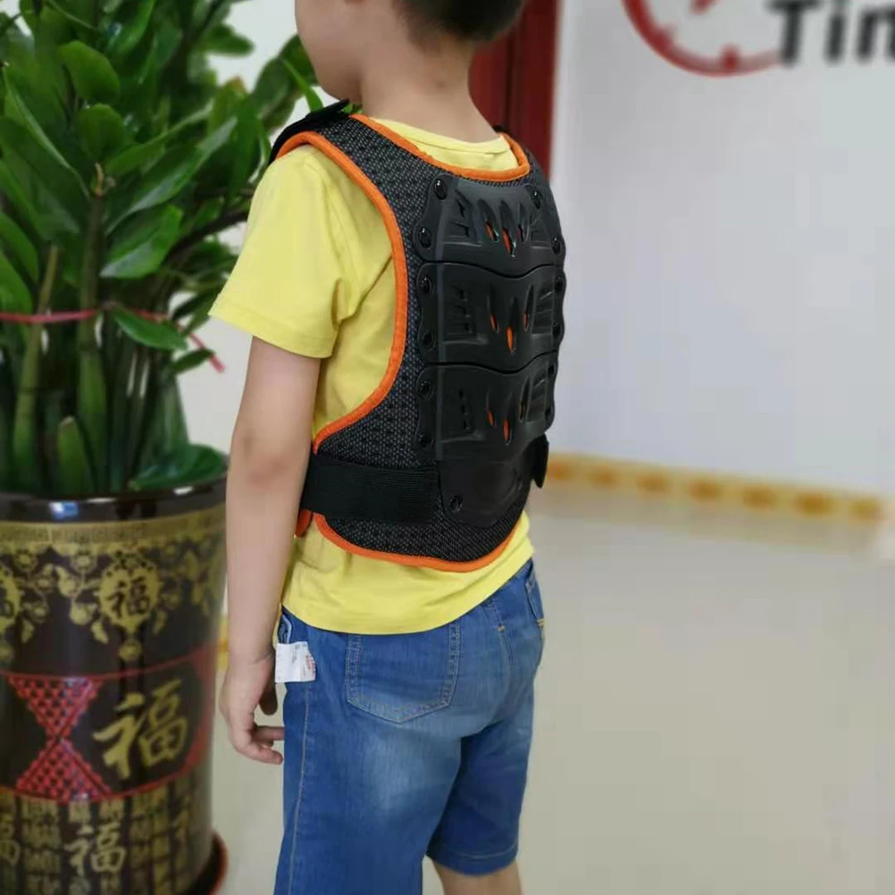 

Ergonomic Protective Vest for Kids Durable Material Adjustable Waist Straps Cycling Accessories Back Spine Shoulder