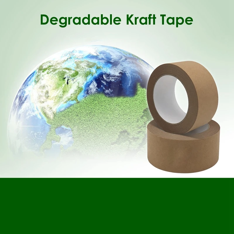 3 rollen bruin papiertape 2 inch x 55 YD zelfklevende beschrijfbare bruine verzendtape