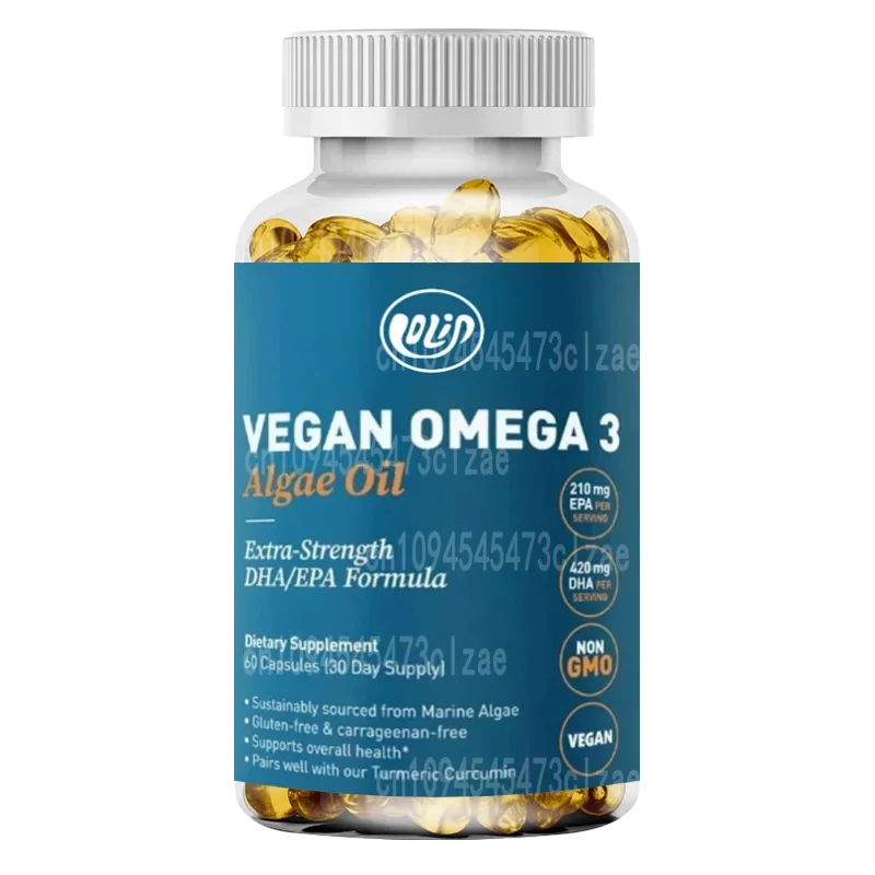 Vegetarian Omega-3 Algae Oil, 1400mg, Contains Super Strong Vegetarian DHA EPA, Non GMO, Gluten Free