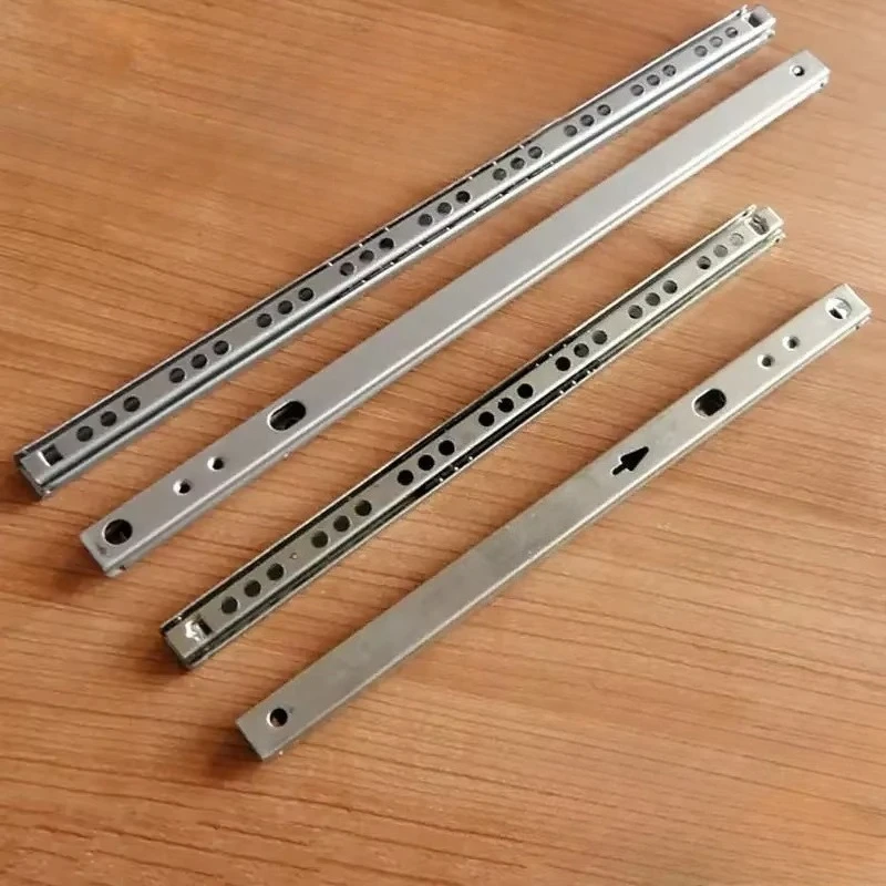 Micro Guide Steel Ball 2 Sections 17 Wide Steel Ball 2 Fold Slide Cabinets Drawer Steel Ball 182/246/278/342/406mm #1029