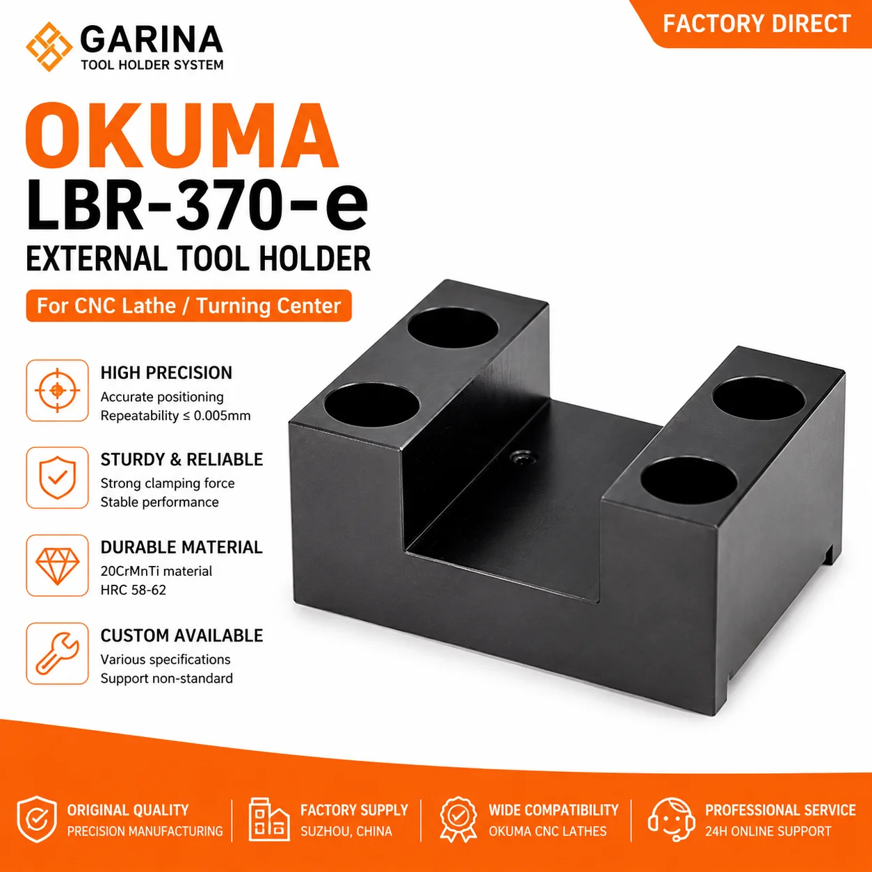 50 end face tool holder CNC lathe LBR-370-E dual-purpose tool holder for inner and outer diameters of tool holder for external