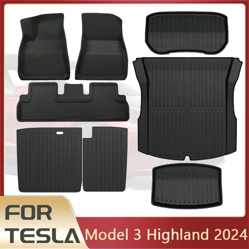 

For Mats for 2024 Tesla Model 3 Highland,Waterproof trunk mat,Model 3 Highland Foot Mat for Tesla Model 3 Highland Accessories