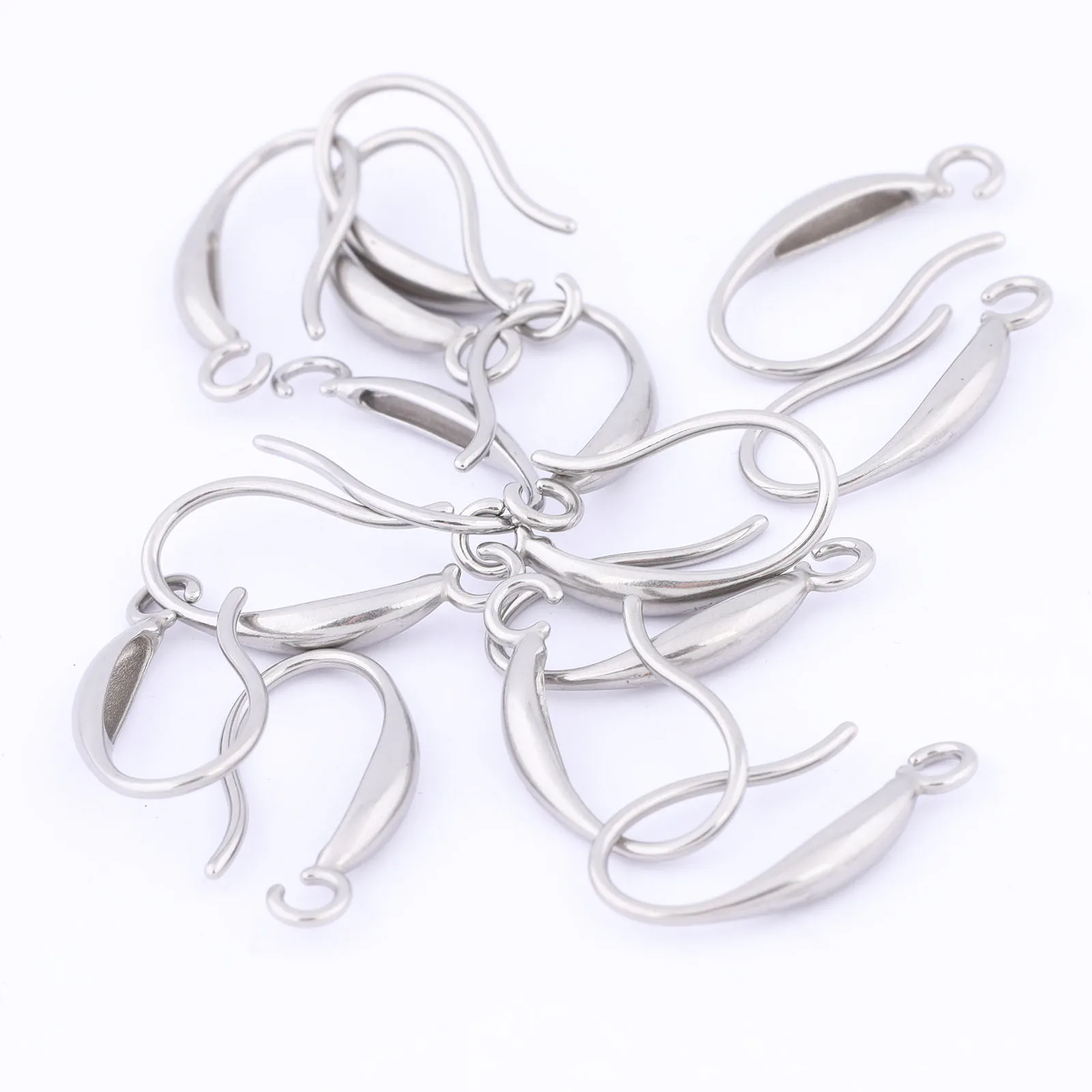 20pcs Stainless Steel 316 Hypoallergenic Earring Wire Hooks Diy Jewelry Making Supplies