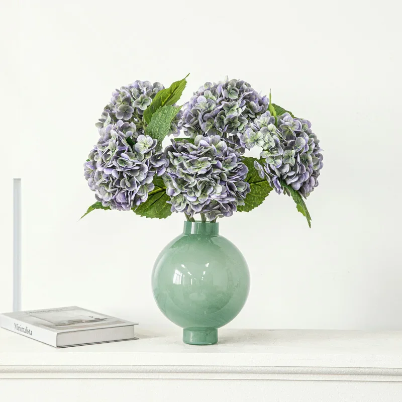 

16wwGlass Vase Circular Marble Pattern Flower Vase Flower Arrangement Accessories Glass Bottle Terrarium Home Decoration Accesso