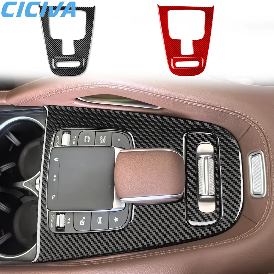 For Mercedes-Benz GLE W167 2019-2024 Gear Set Decoration Trim Soft Carbon Fiber Car Internal Accessories